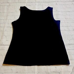 Cut Loose Womens XL Black Sleeveless Cotton Blend Tank Classic Staple